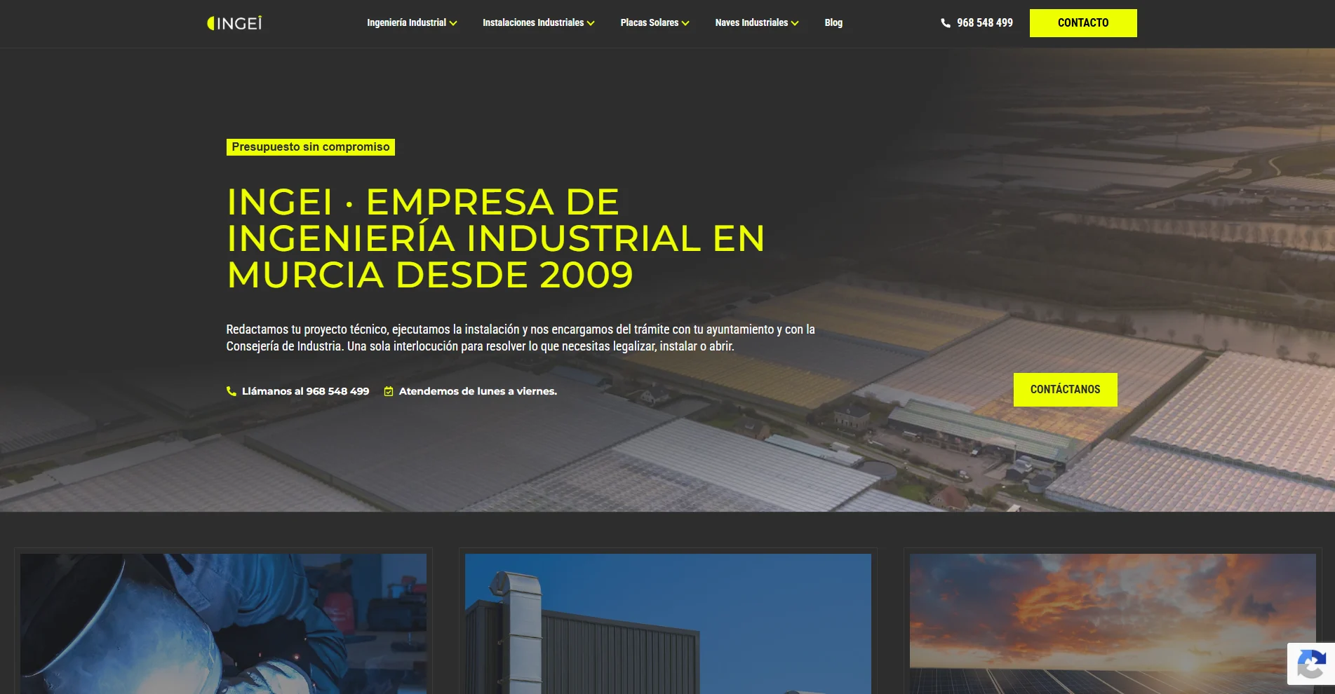 Diseño web INGEI SanCreate