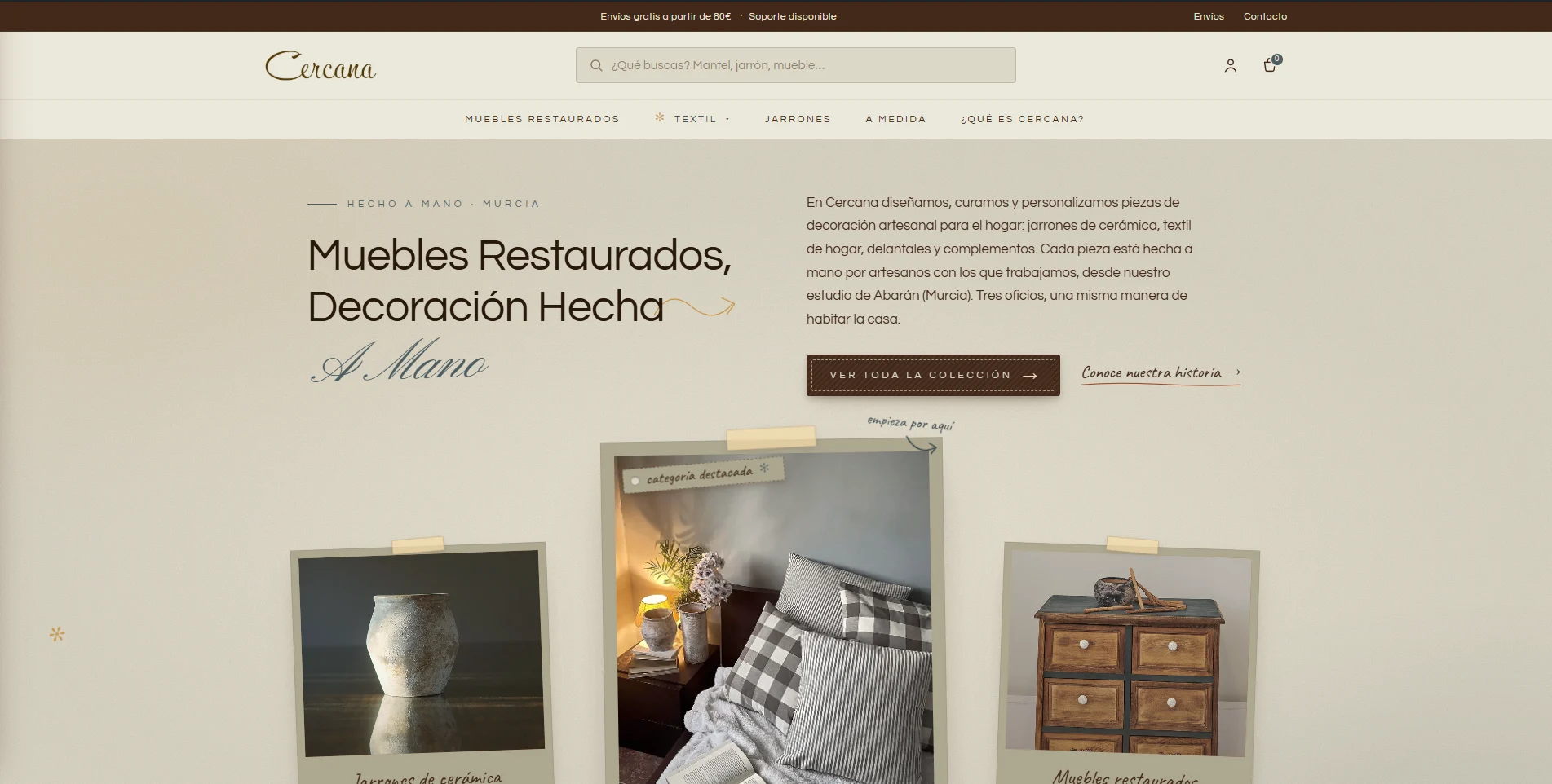 Tienda online Cercana