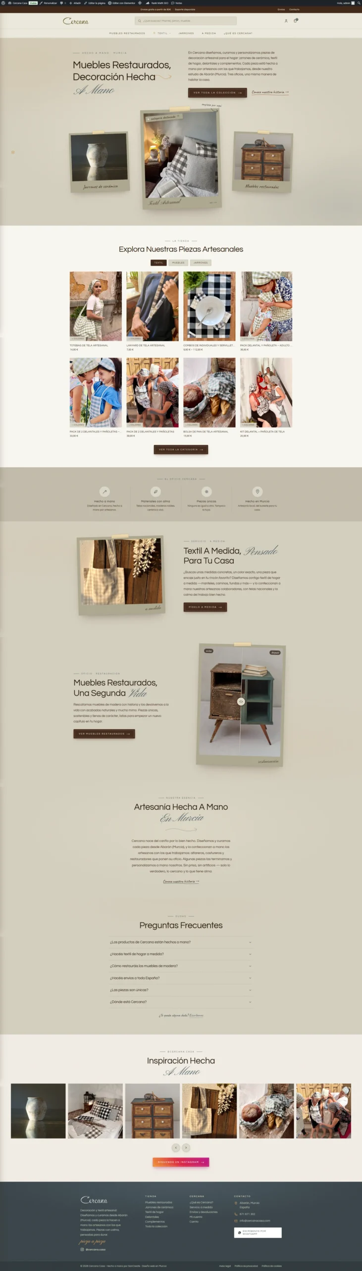 Captura completa de la home de cercanacasa.com
