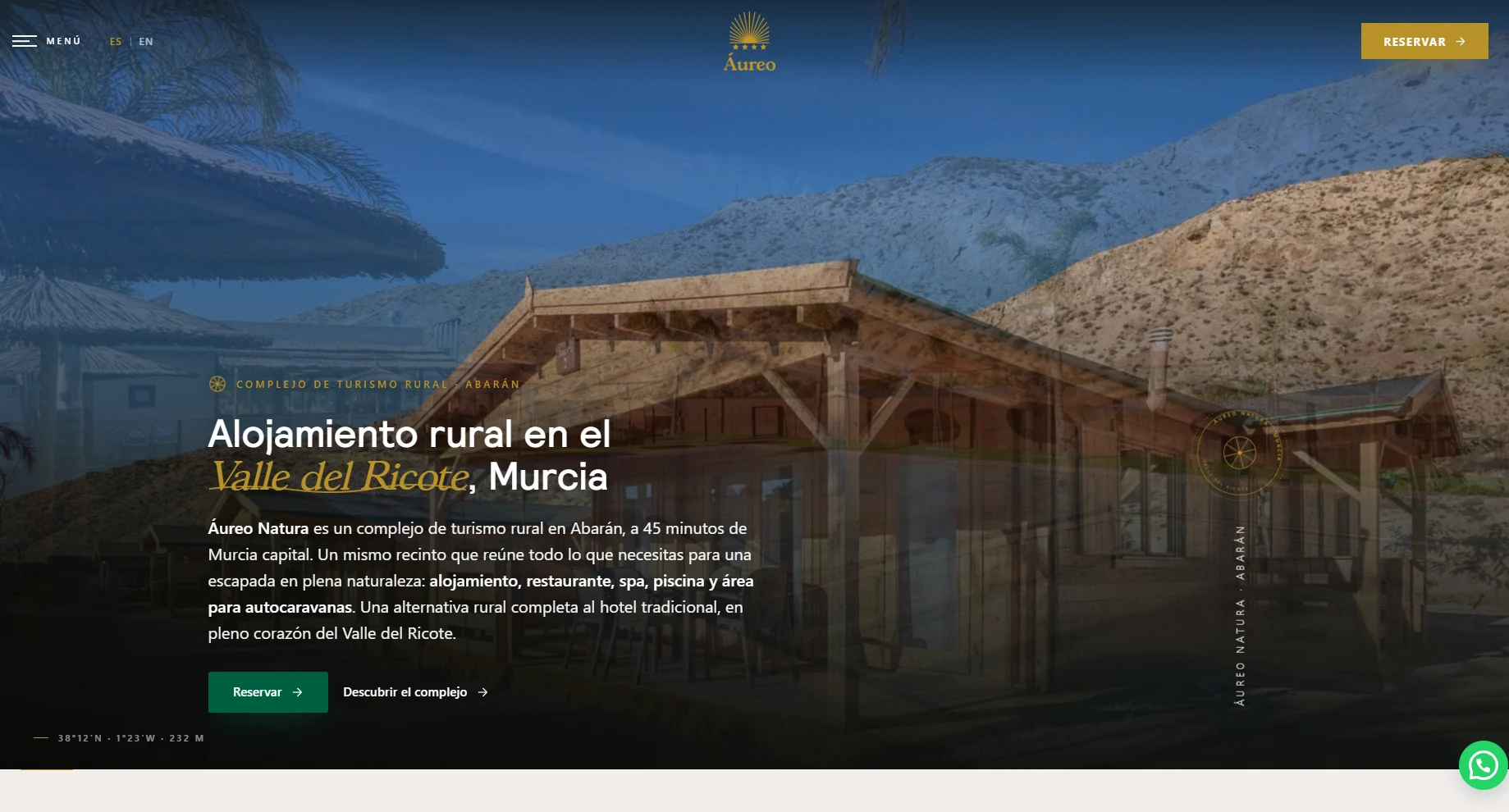 Diseño web Áureo Natura SanCreate