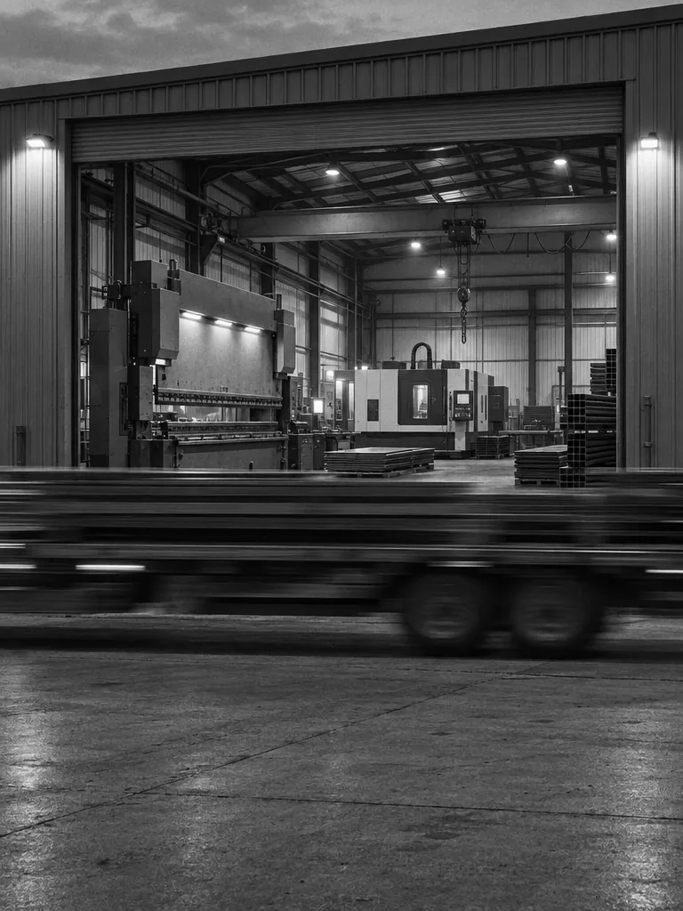 Nave industrial con maquinaria
